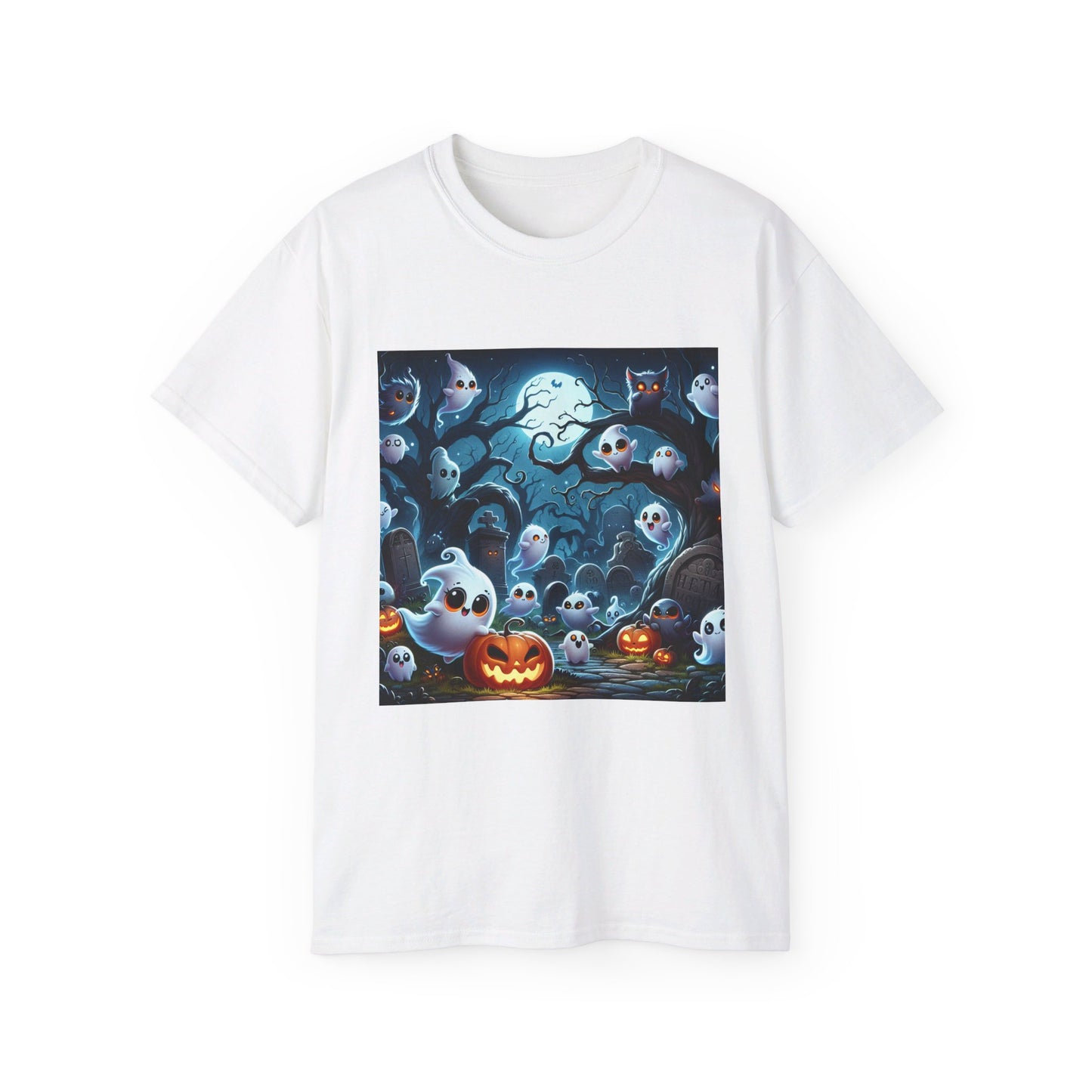Moonlight Ghosts and Pumpkins Tee