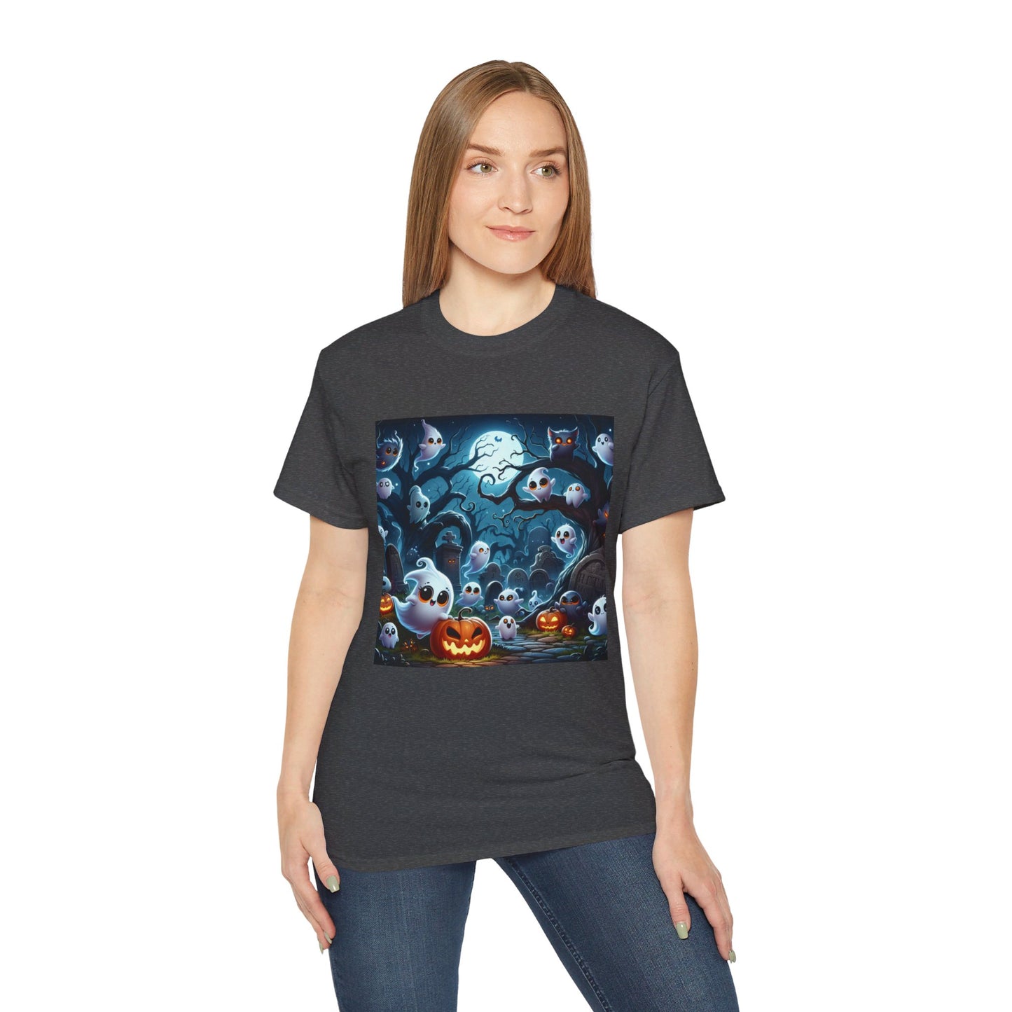 Moonlight Ghosts and Pumpkins Tee