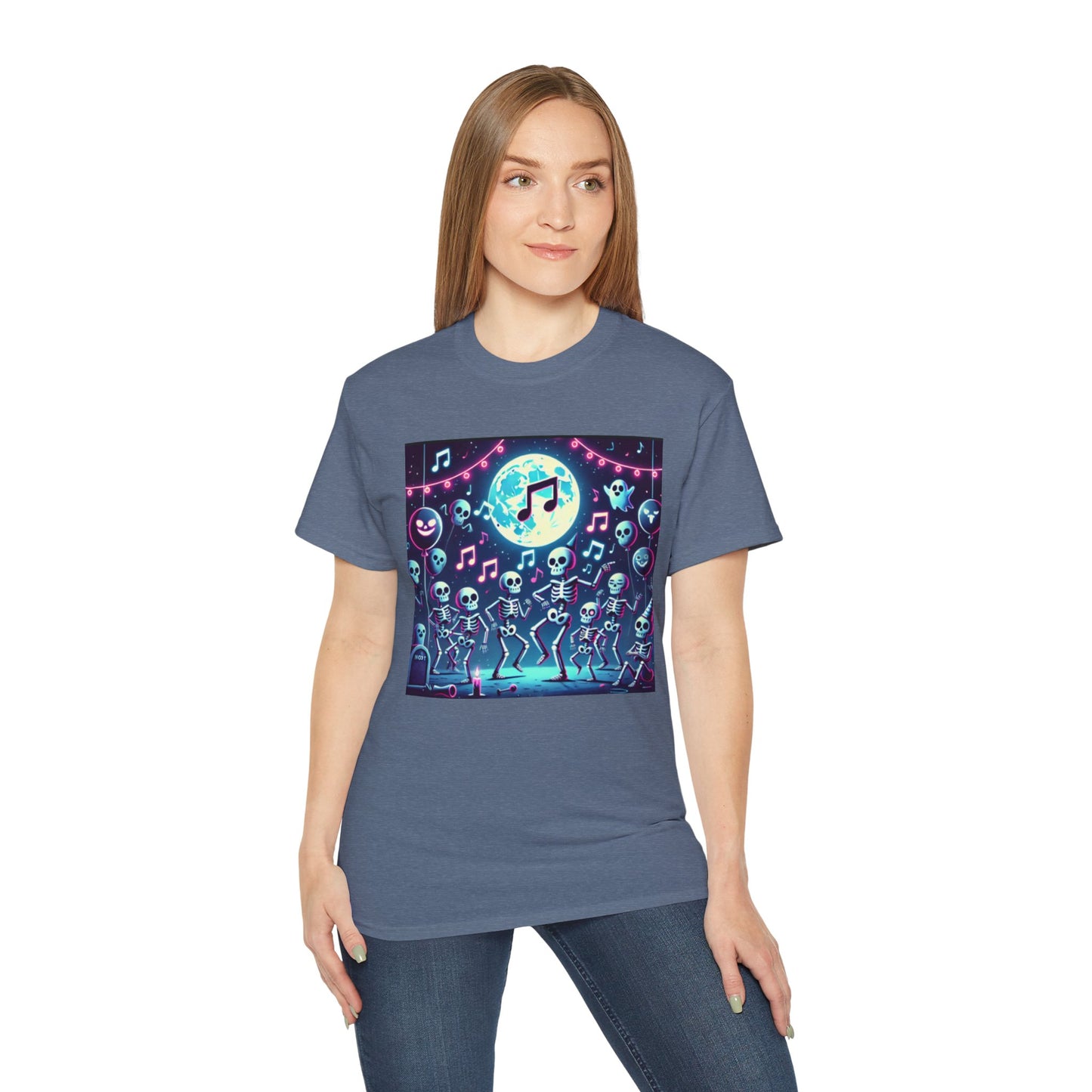 Spooky Halloween Skeleton Dance Party T-shirt