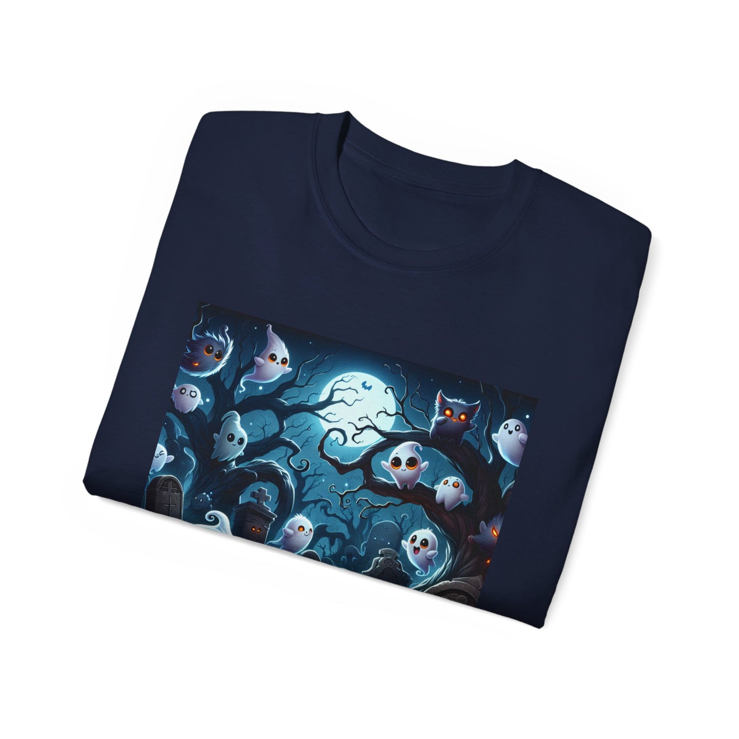 Moonlight Ghosts and Pumpkins Tee