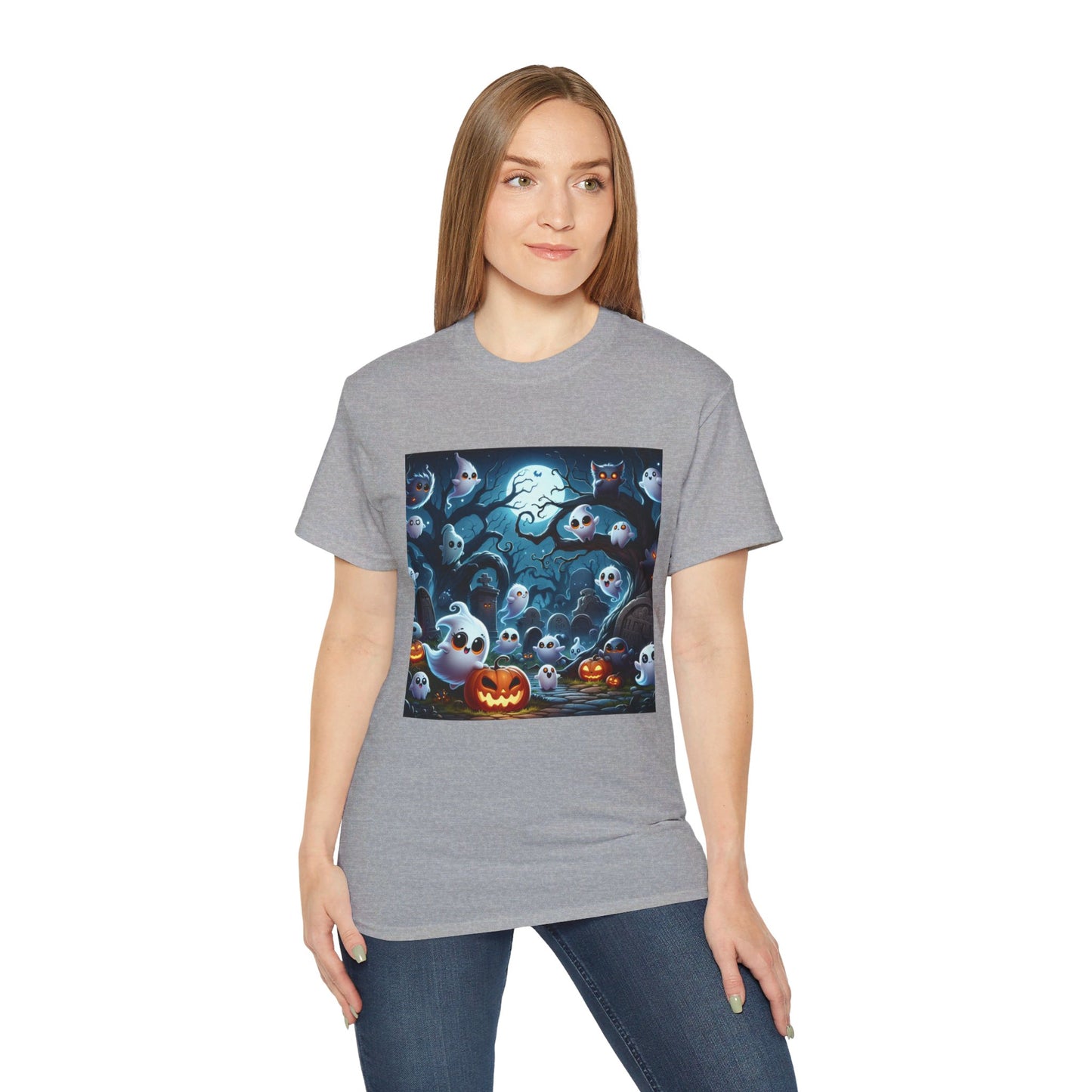 Moonlight Ghosts and Pumpkins Tee