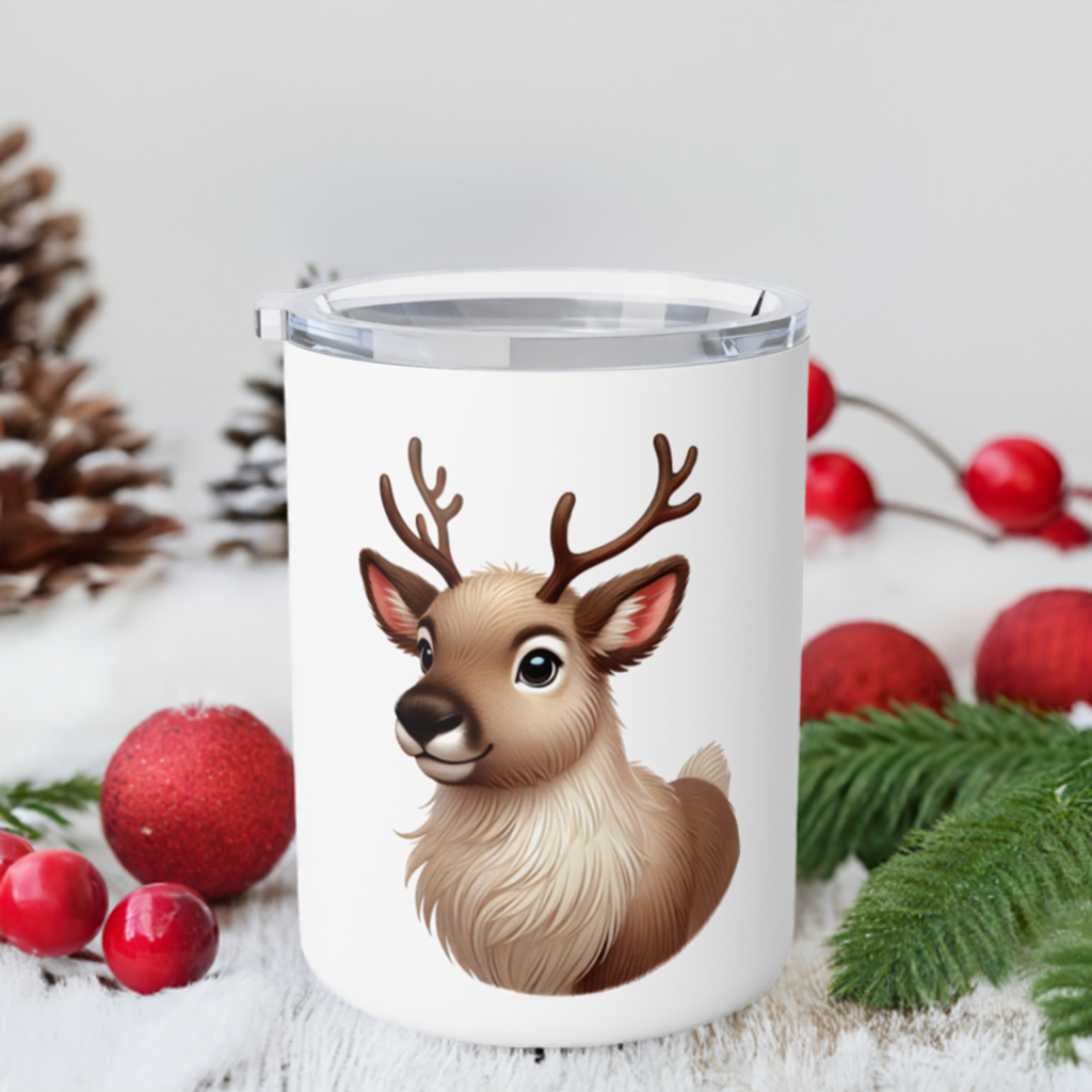 Charming Reindeer Insulated Coffee Mug, 10oz