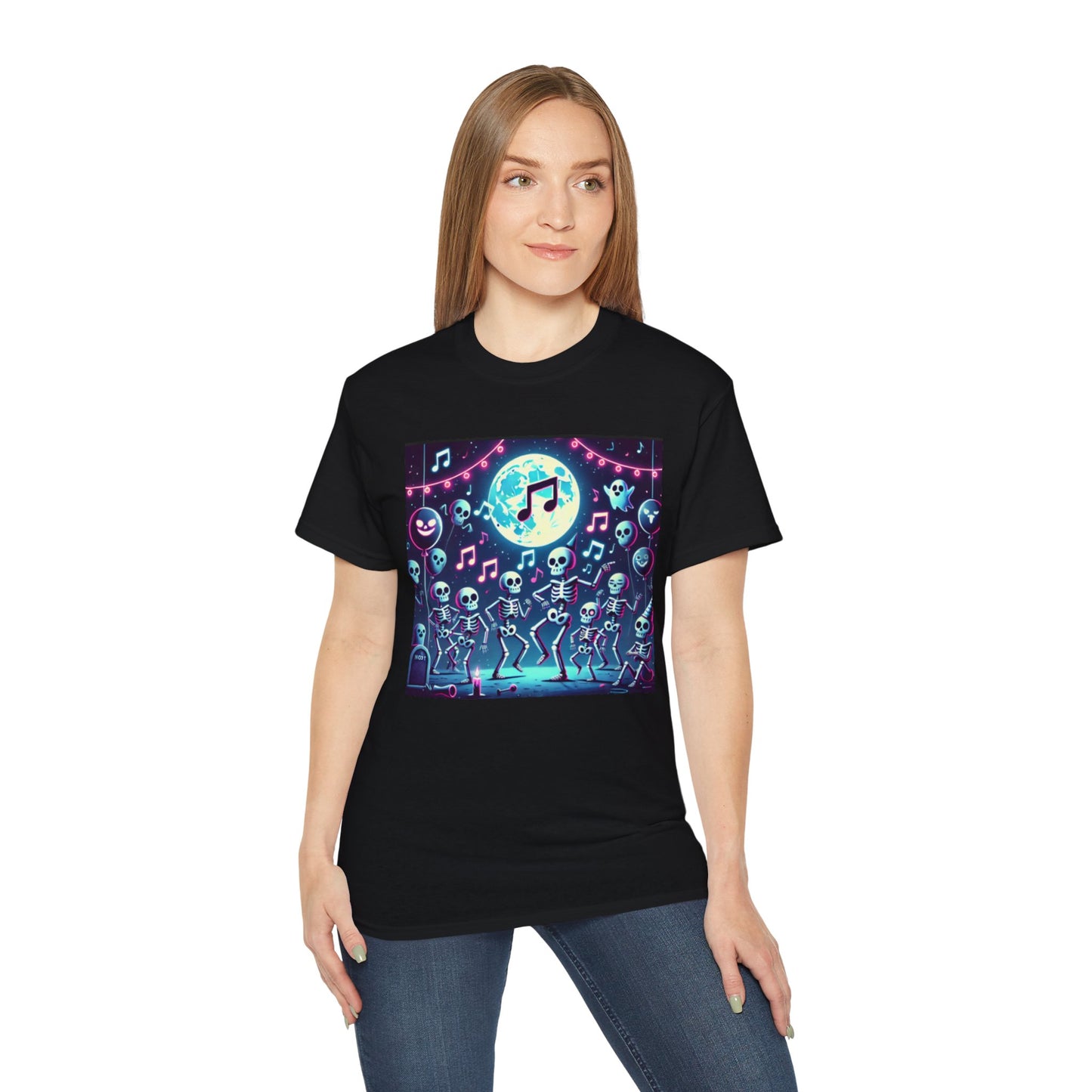Spooky Halloween Skeleton Dance Party T-shirt