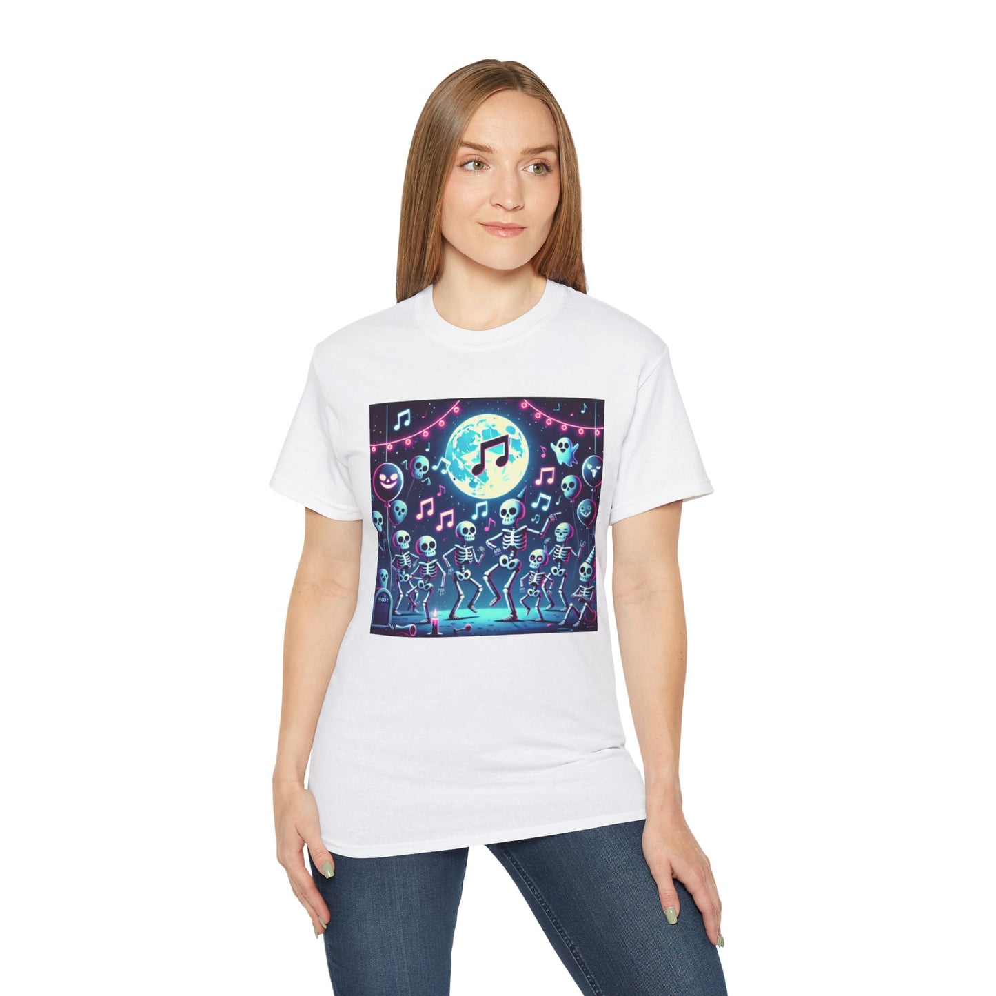 Spooky Halloween Skeleton Dance Party T-shirt