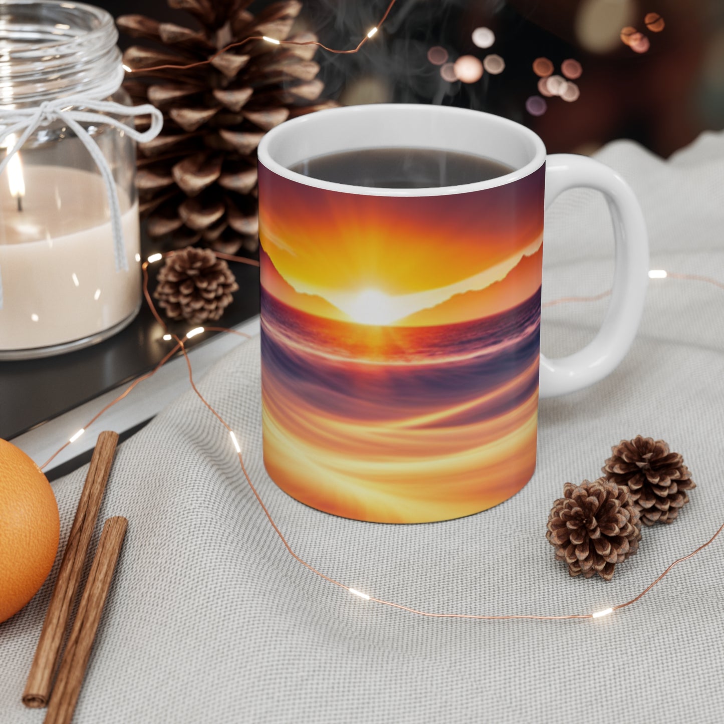 Sunrise Serenity Ceramic Mug 11oz
