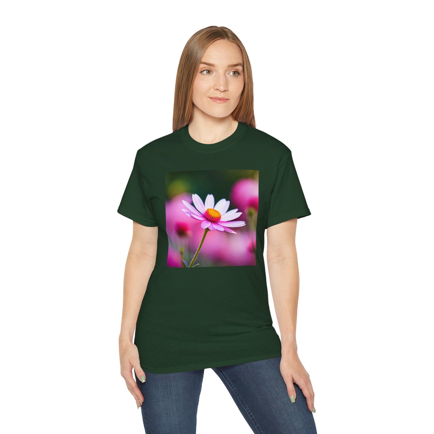 Pink flower T-shirt