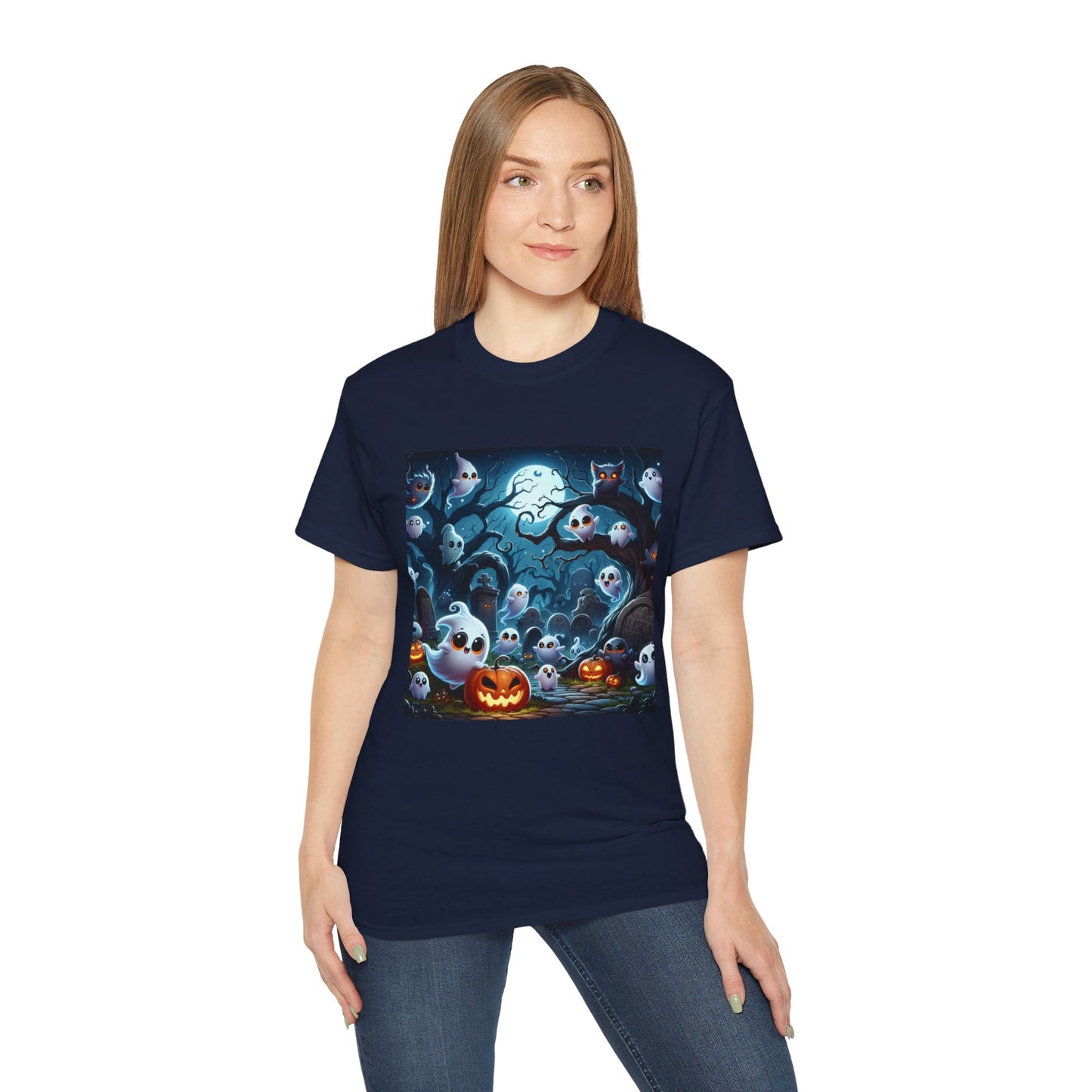 Moonlight Ghosts and Pumpkins Tee