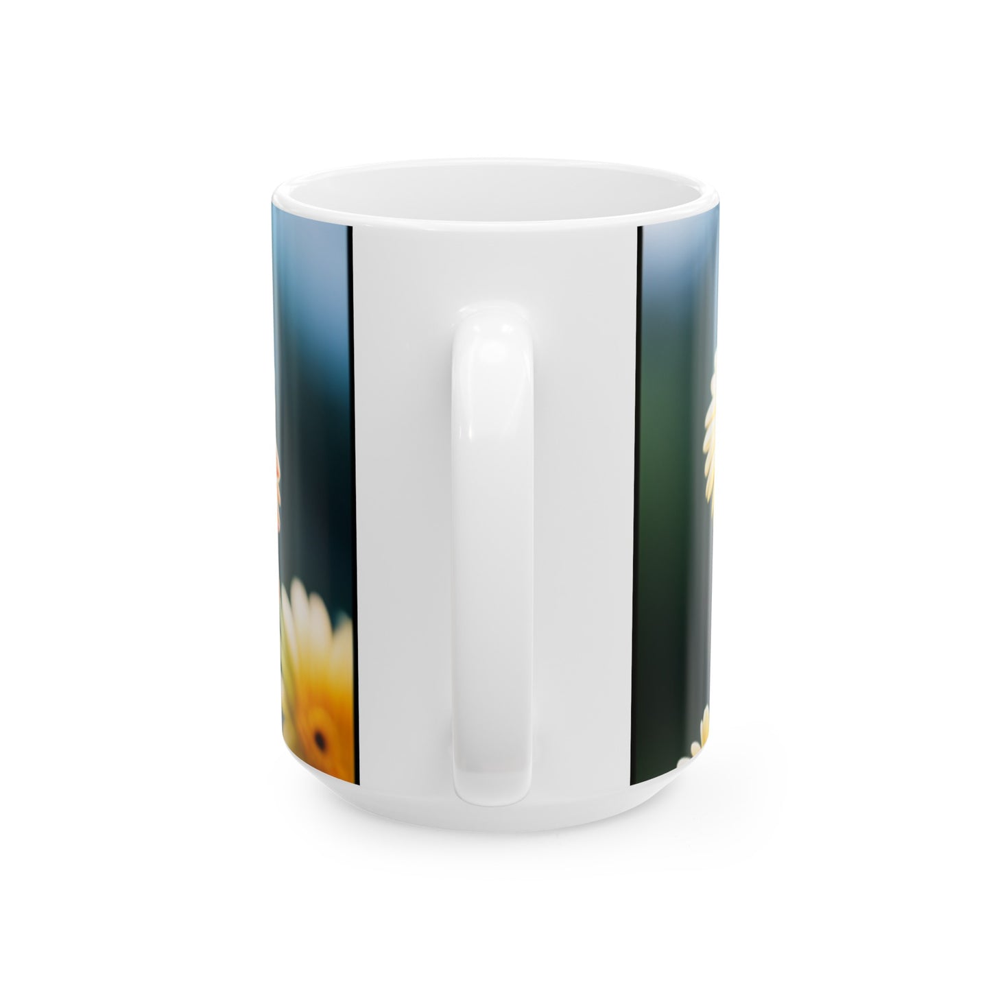 Sunshine Blooms: Vibrant Gerberas Ceramic Mug, (11oz, 15oz)