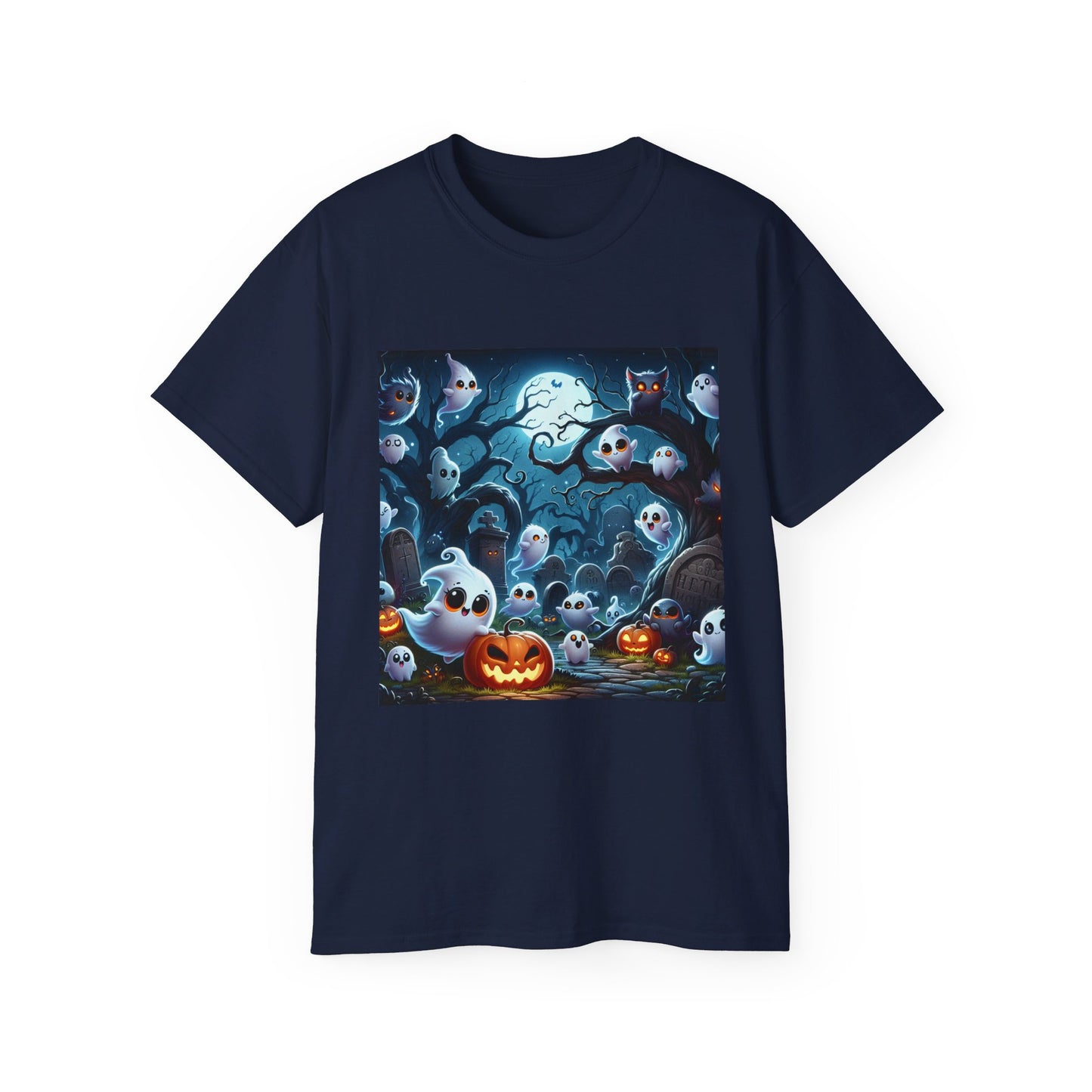 Moonlight Ghosts and Pumpkins Tee