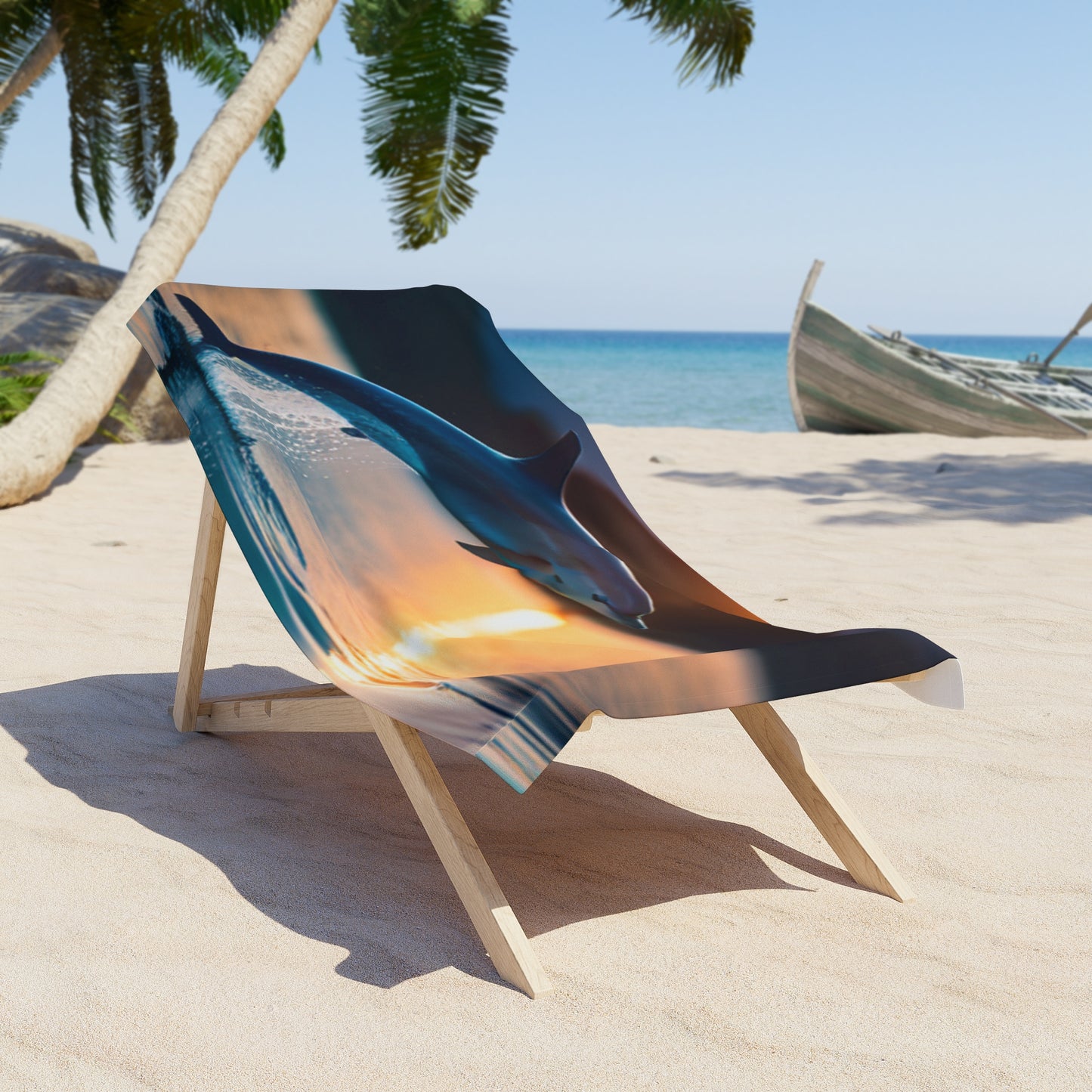 Ocean's Leap Dolphin Beach Towel