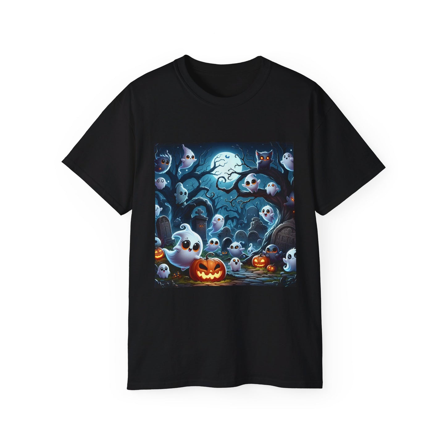 Moonlight Ghosts and Pumpkins Tee