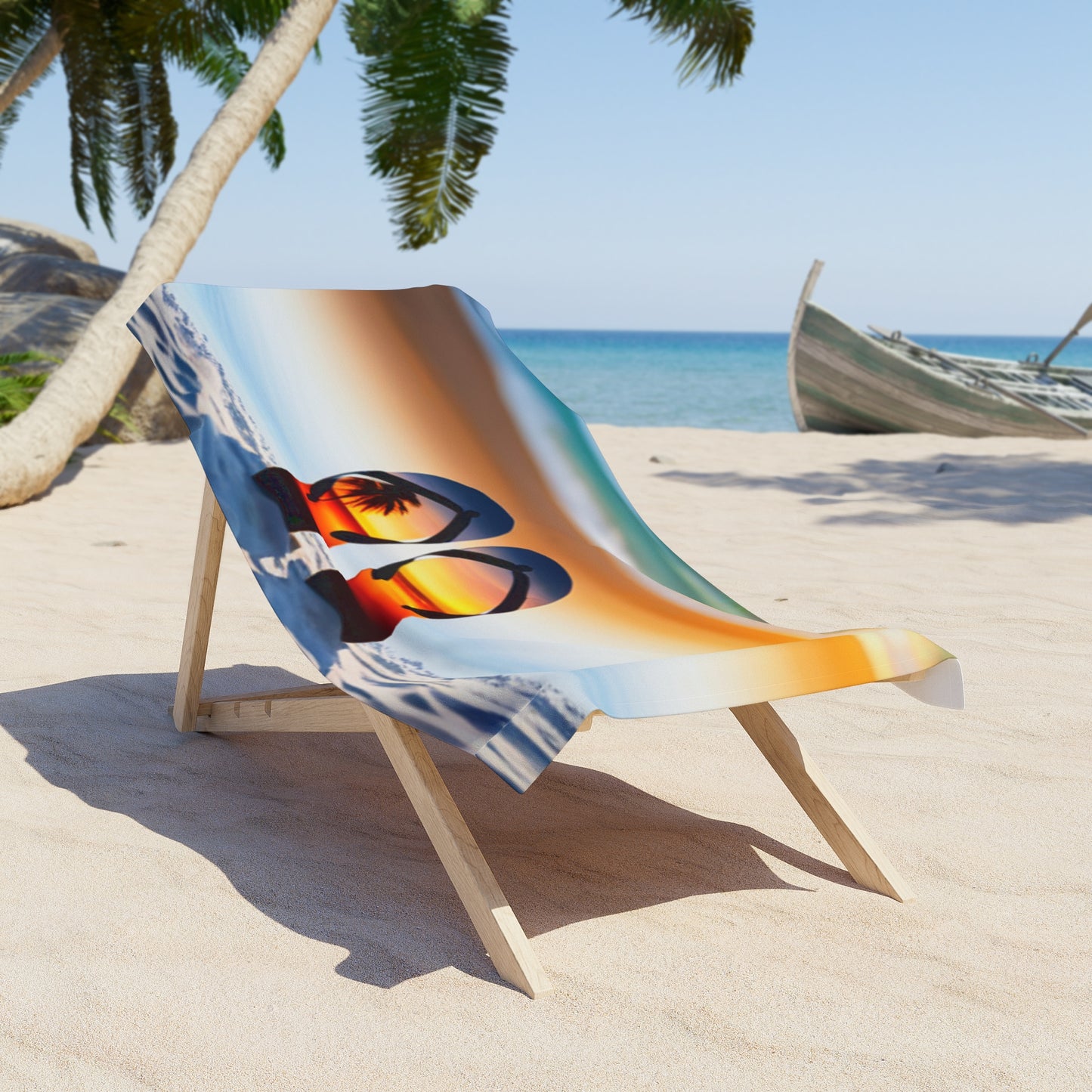 Flip Flop into the Sunset Beach Towel
