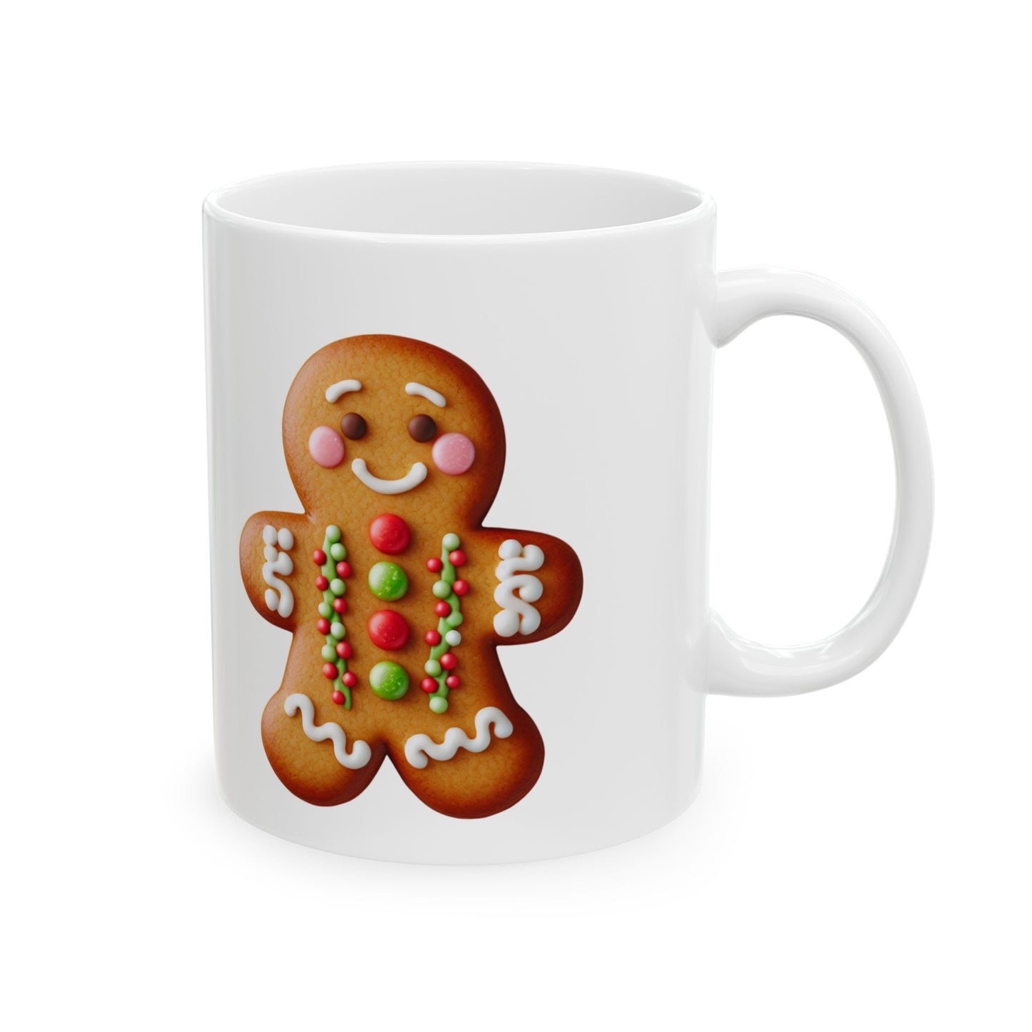 Gingy Cookie Ceramic Mug, (11oz, 15oz)