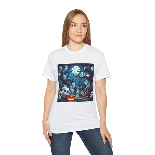 Moonlight Ghosts and Pumpkins Tee