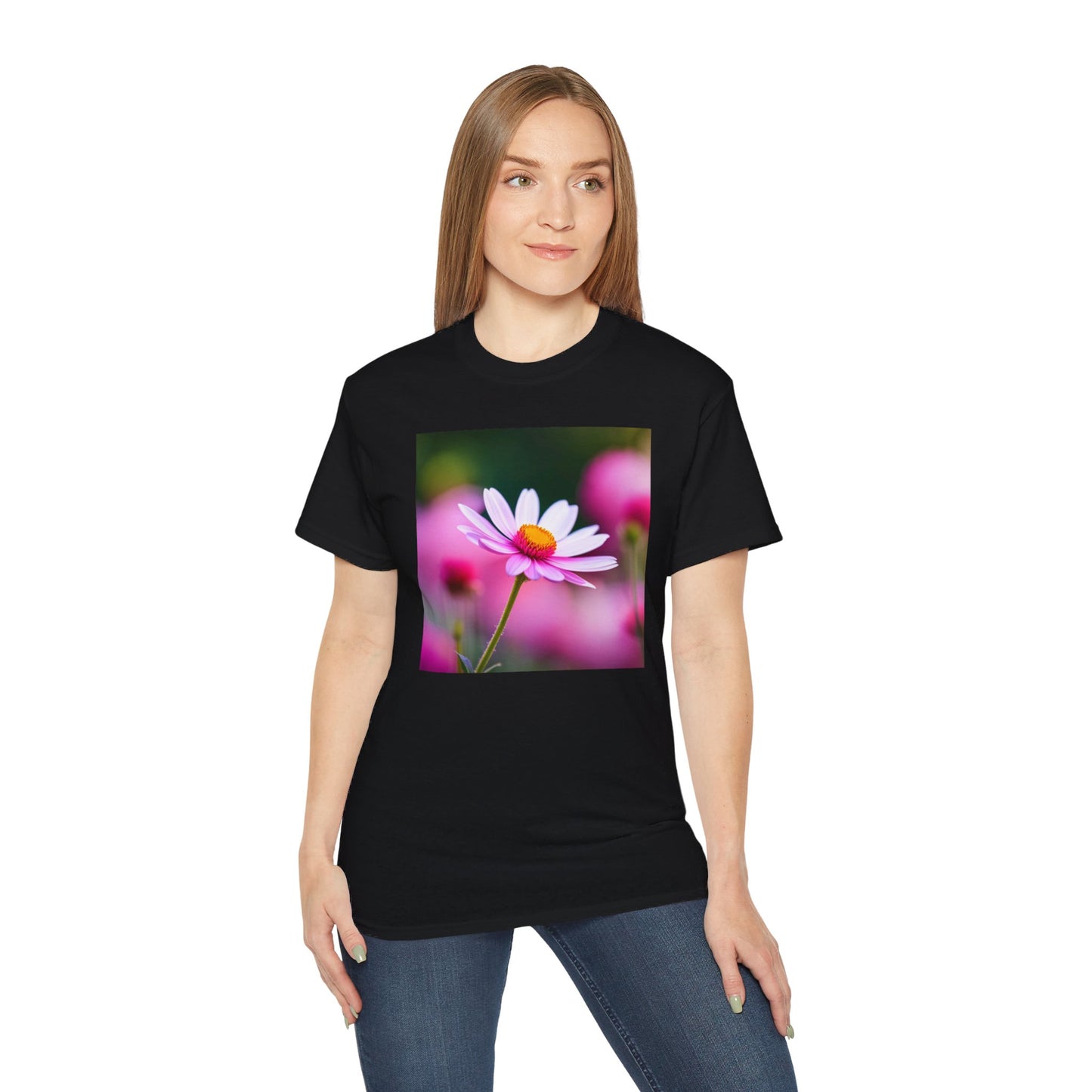Pink flower T-shirt