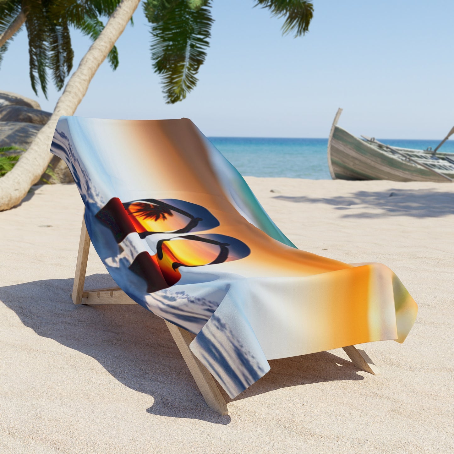 Flip Flop into the Sunset Beach Towel