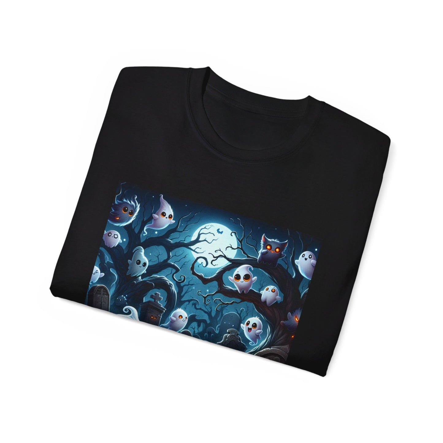 Moonlight Ghosts and Pumpkins Tee