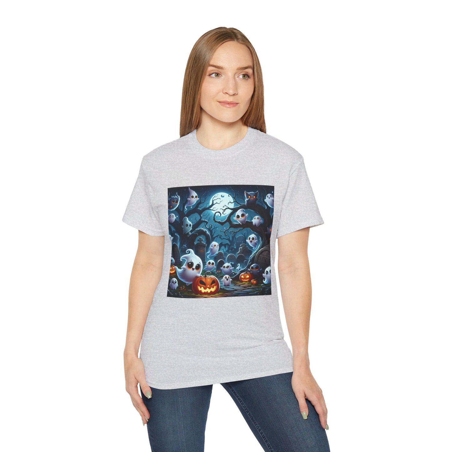 Moonlight Ghosts and Pumpkins Tee