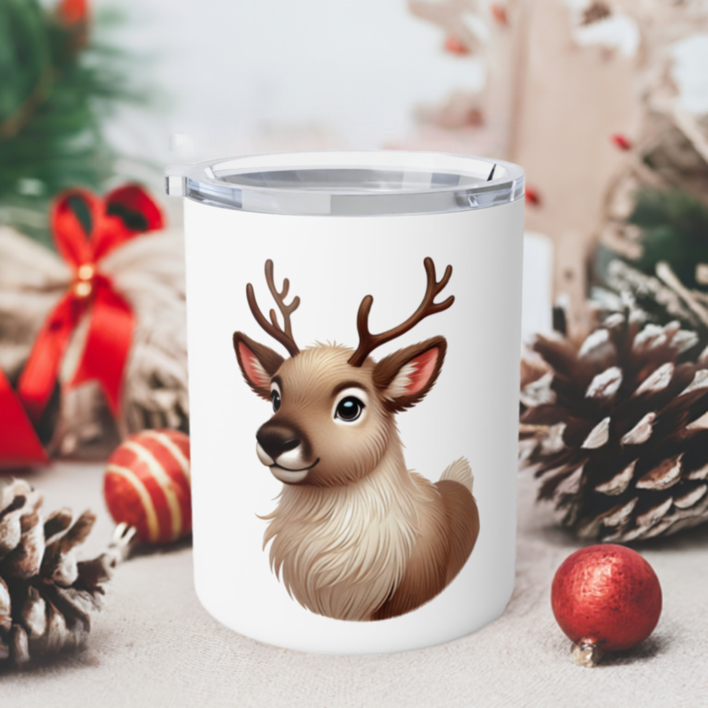 Charming Reindeer Insulated Coffee Mug, 10oz