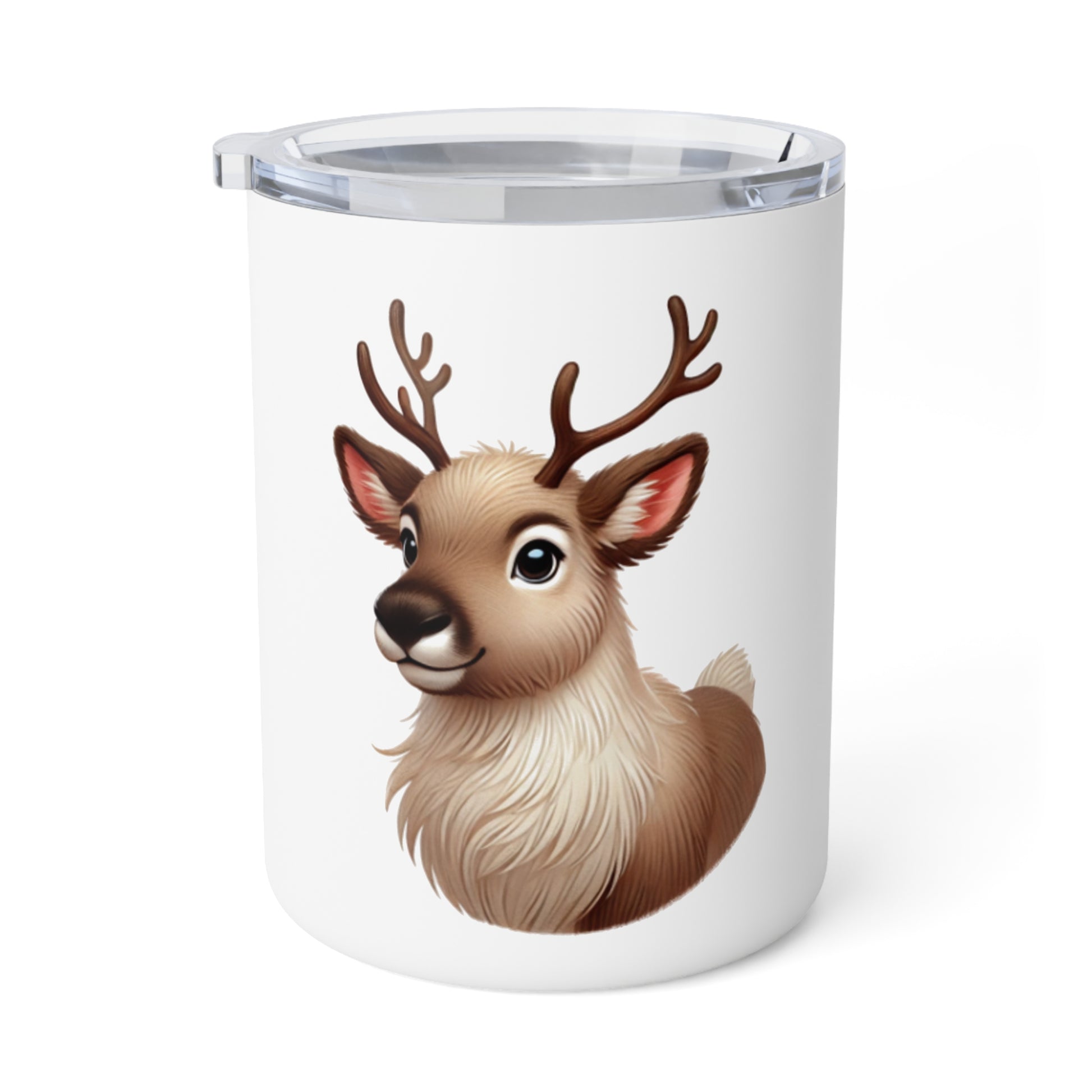 Charming Reindeer Insulated Mug – white background product shot Christmas gift