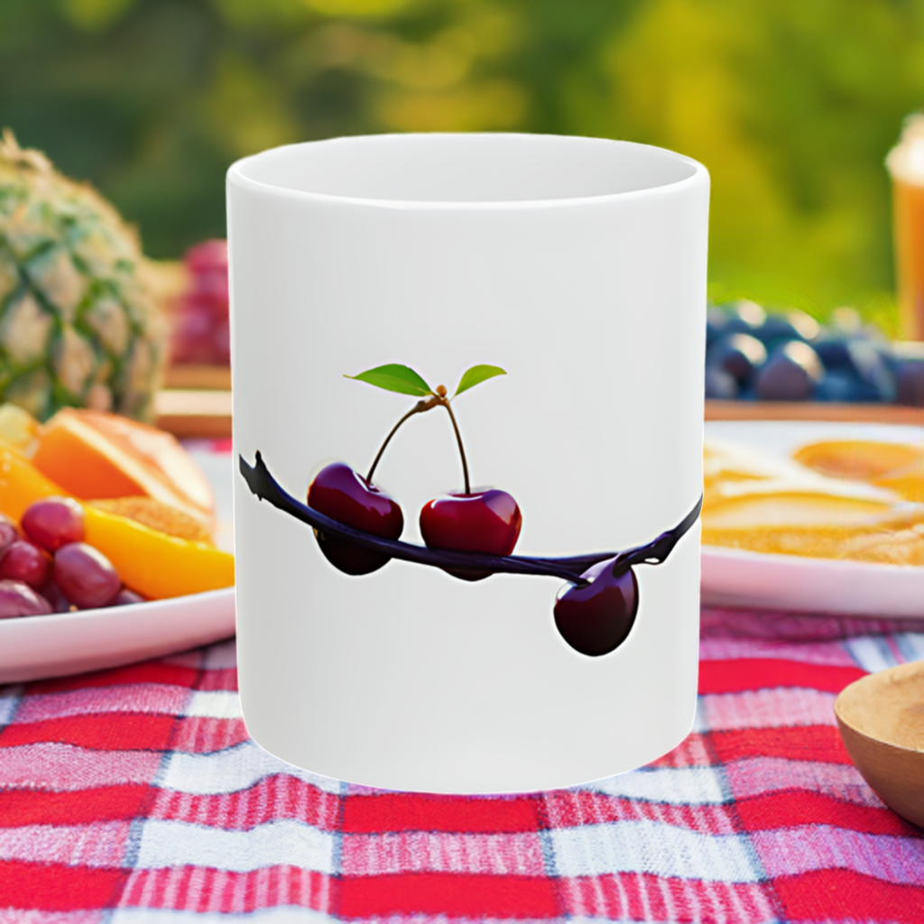 Cherry on the Vine Ceramic Mug, 11oz