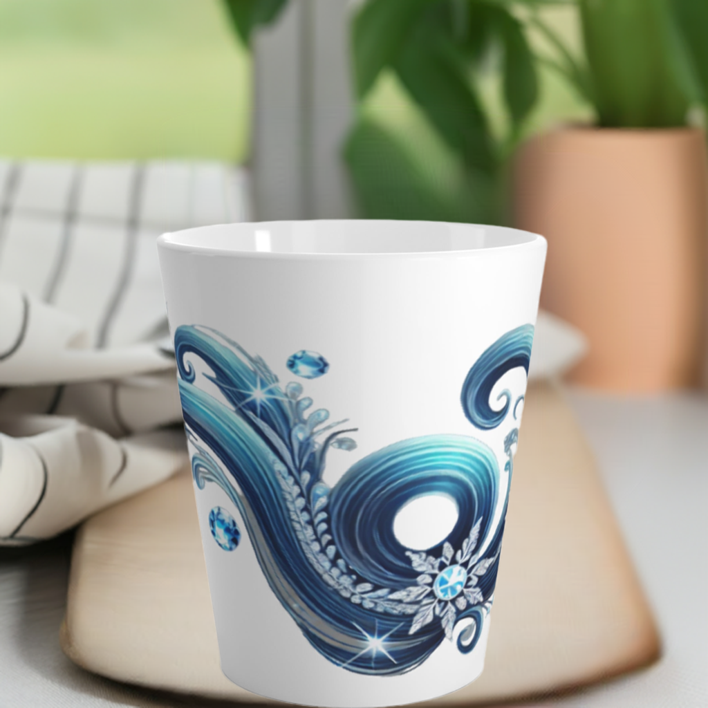 Crystal Wave Latte Mug