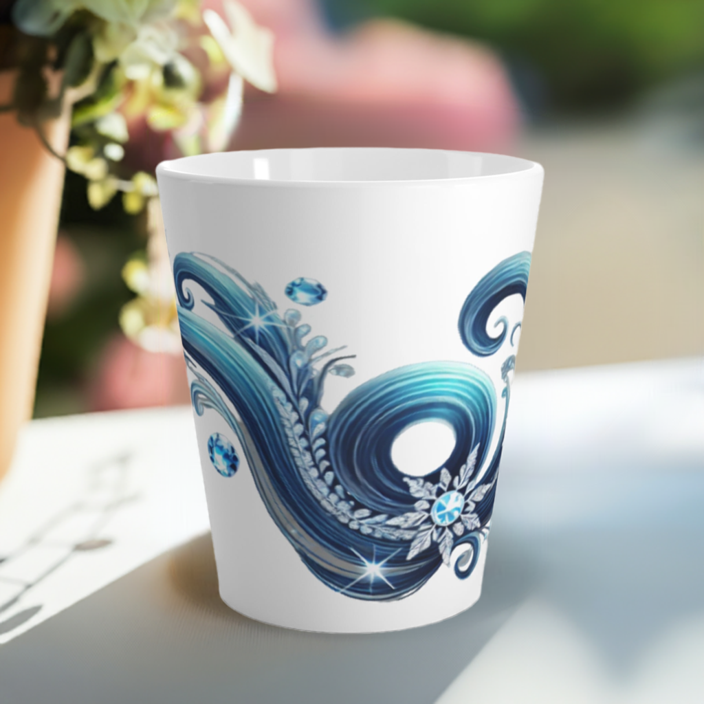 Crystal Wave Latte Mug