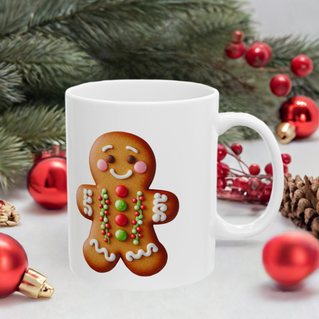 Gingy Cookie Ceramic Mug, (11oz, 15oz)