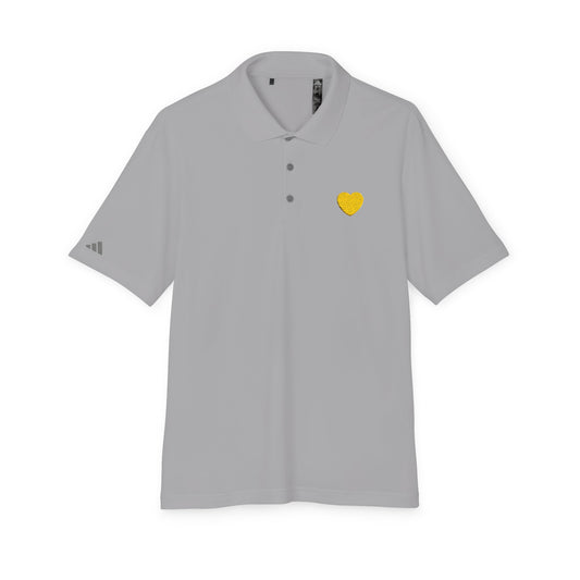 Golden Heart Performance Polo Tee - Grey