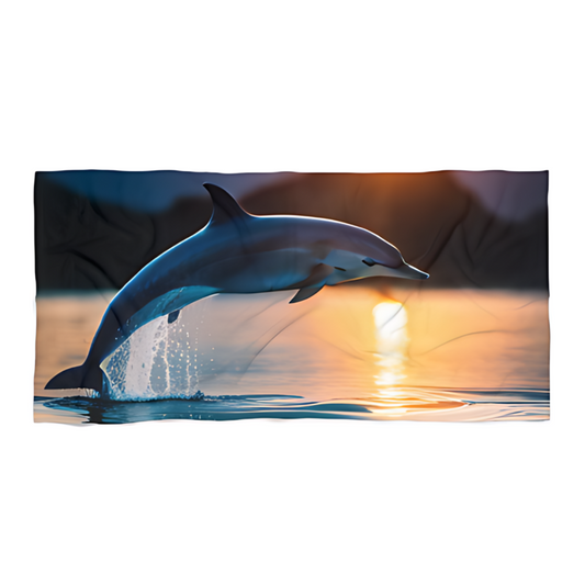 Ocean's Leap Dolphin Beach Towel