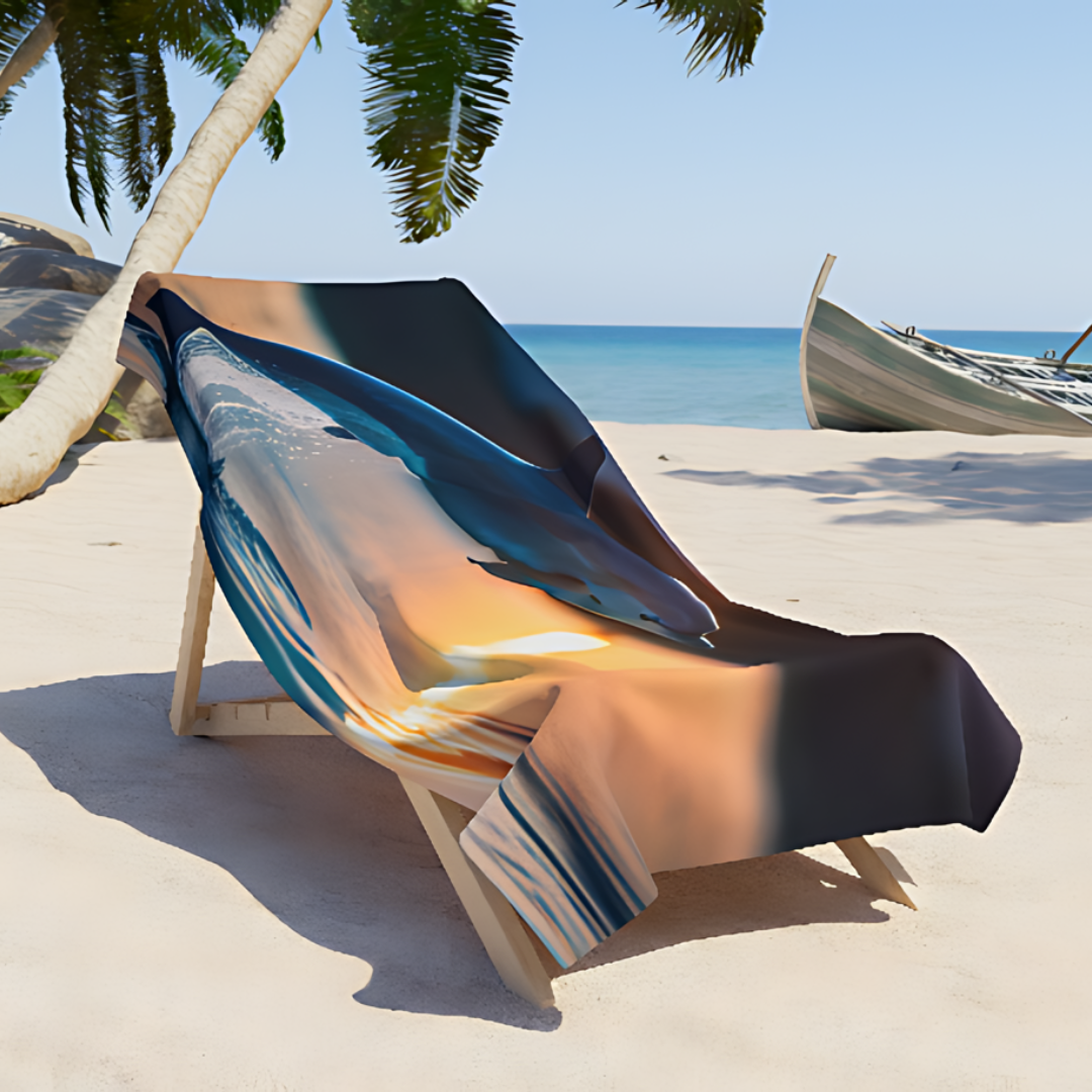 Ocean's Leap Dolphin Beach Towel