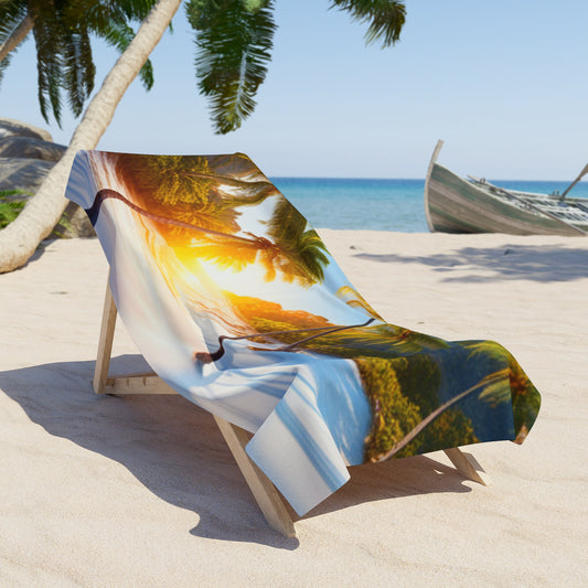 Paradise_Palms_Beach_towel - on a chair