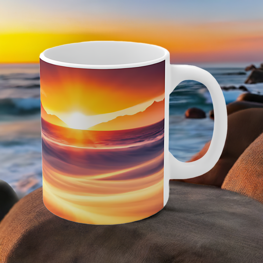 Sunrise Serenity Ceramic Mug 11oz