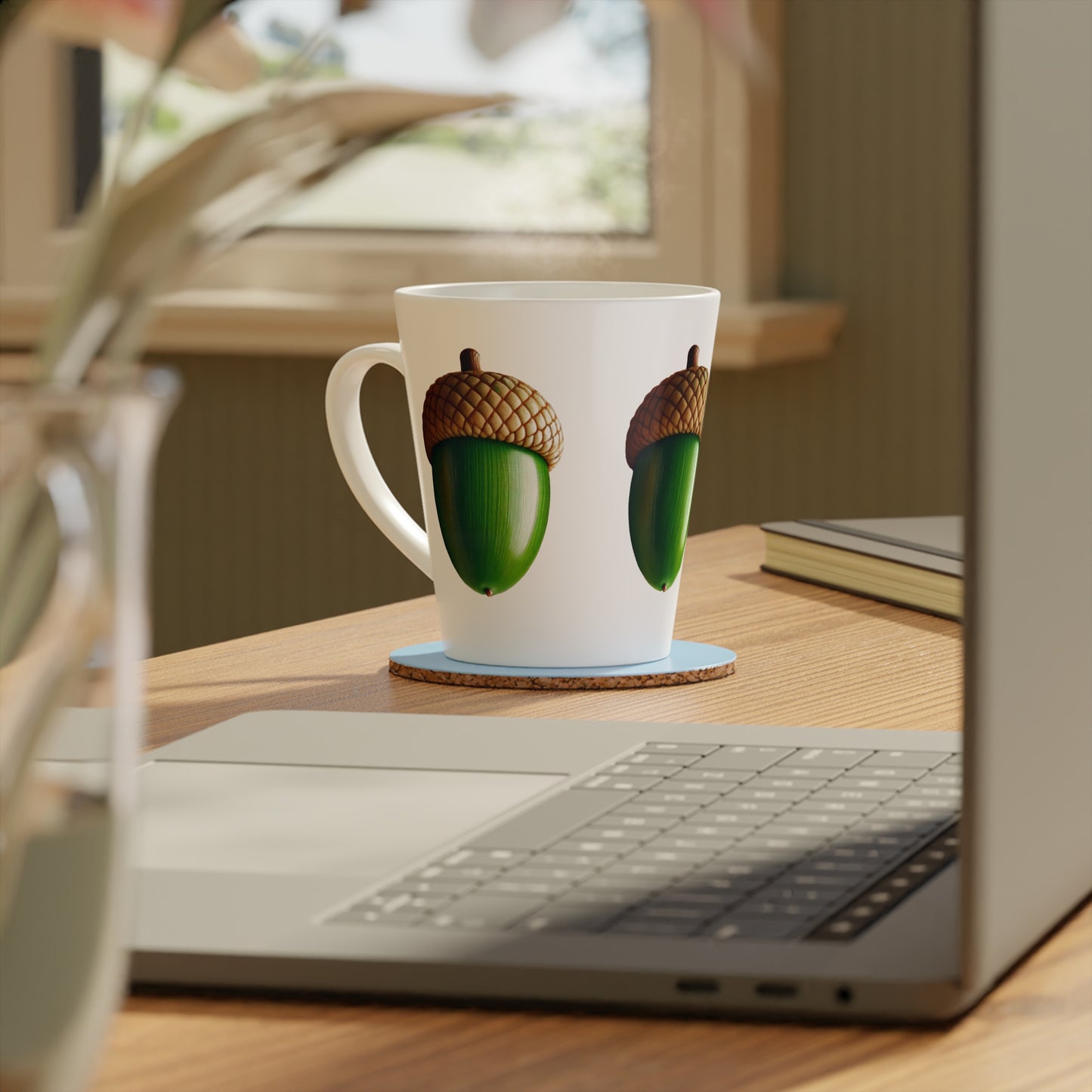 The Green Acorn Latte Mug, 12oz